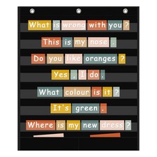 7 2 Pockets Standard Pocket Chart Clear 7 Pockets Words Chart with 2 Extra St...