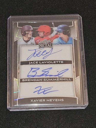 2025 Leaf Metal Baseball Jace LaViolette Summerhill Neyens Triple Lazer Auto 5/5