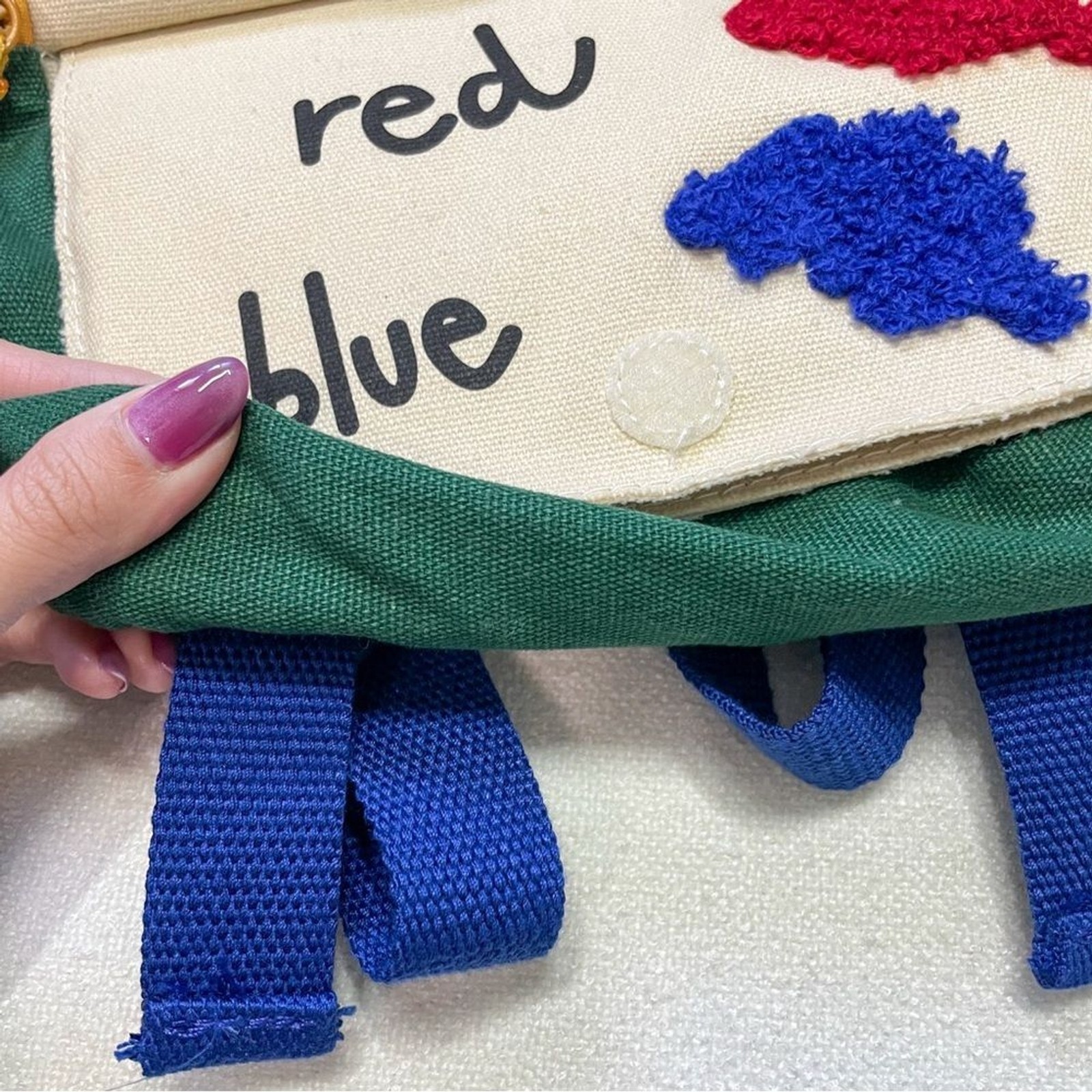 Zara Toddlers Multi Color Block Flap Backpack thumbnail 3