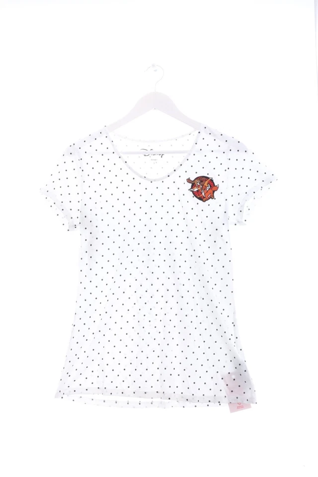 DISNEY T-shirt imprimé Dames Haut T EU 40 blanc-noir style décontracté - Photo 1/4