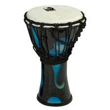 Toca Freestyle Rope-Tuned Djembe w/Goatskin Head 7" Blue Magma