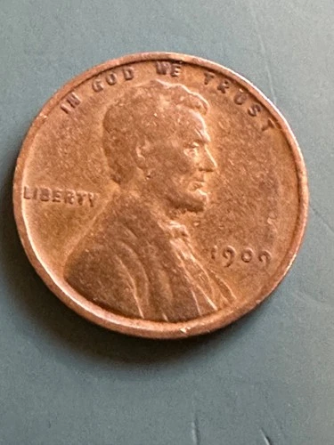 1909 Rare, 1st Year, VDB Lincoln Wheat Cent No Mint Mark, Good cond