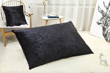 Image of Crushed Velvet Cushion Decorative Sofas Pillows Cover or Large Plain All Sizes