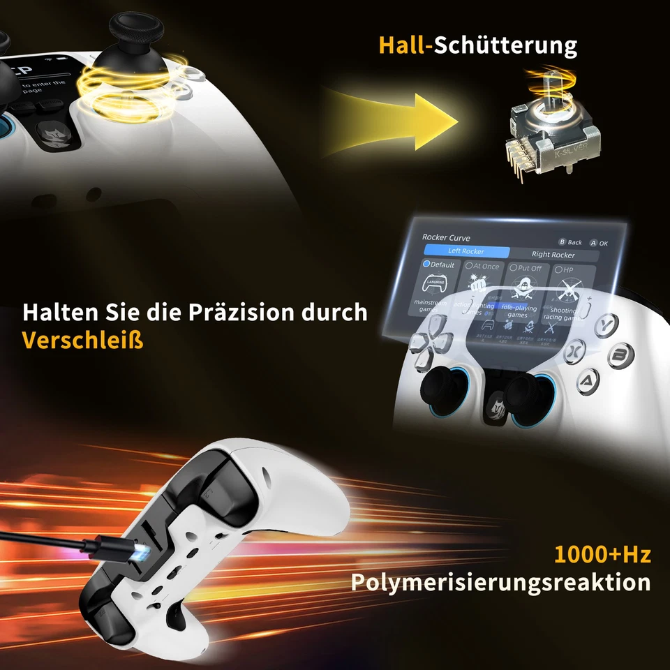 Controlador inalámbrico para juegos sin Stick Drift Gamepad para PC/Switch/iOS/Android - Imagen 4 de 4