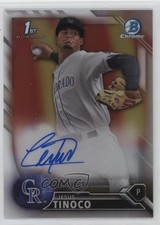 2016 Bowman Chrome Prospects Refractor 170/499 Jesus Tinoco #CPA-JT Auto k2j