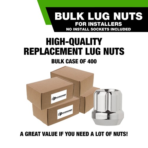 Chrome 7/16-20 Lug Nuts For Aftermarket Wheels - Open End Spline - Case of 400 - Picture 6 of 6
