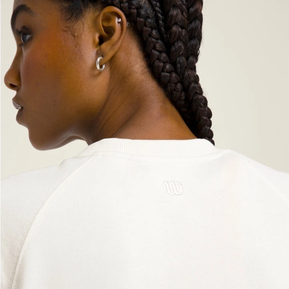 Wilson женщин кремовый классический экипажа теннис пиклбол толстовка с Ярлыками размер M - Изображение 4 из 4