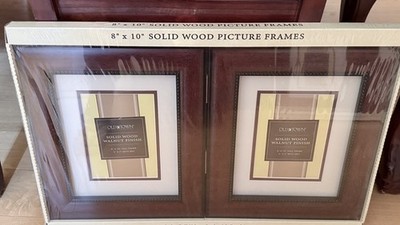 8x10 Old Town Designer Series Solid Wood Walnut Finish Picture Frame 2 Piece