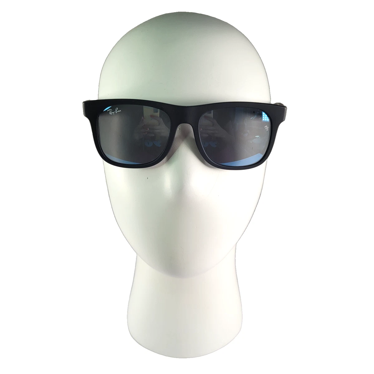 Ray-Ban Junior Justin RJ9069S 7028/55 Kinder Sonnenbrille schwarz blau verspiegelt 48mm