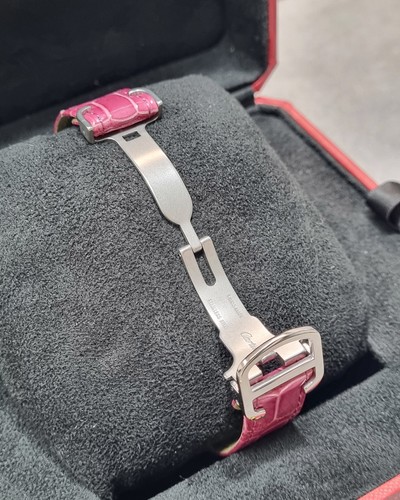Cartier Tank Solo 3170 W5200000 24mm Pink Dial, Pink Strap with Box & Papers - Bild 4 von 8