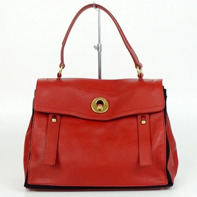 Yves Saint Laurent 229680 Muse Two Red Gold Hardware Handbag