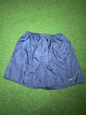 Nike Vintage Y2K Mesh Lined Running Trunks Shorts Large Drawstring Blue