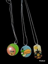 Lot Of 3 Angry Bird Chain Necklaces