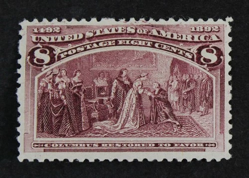 CKStamps: US Stamps Collection Scott#236 8c Columbian Mint H OG