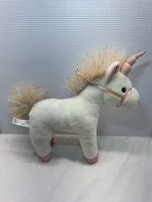 F.A.O.Schwarz Unicorn Plush White Pink Sparklers  14” Stuffed Animal