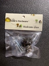 Mushroom Glass Knob Black/oil Rubbed Bronze