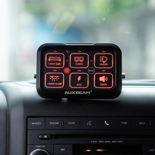AUXBEAM AR-600 RGB 6 GANG Interruptor Panel Relé Sistema Táctil Bluetooth APP Control - Imagen 11 de 12