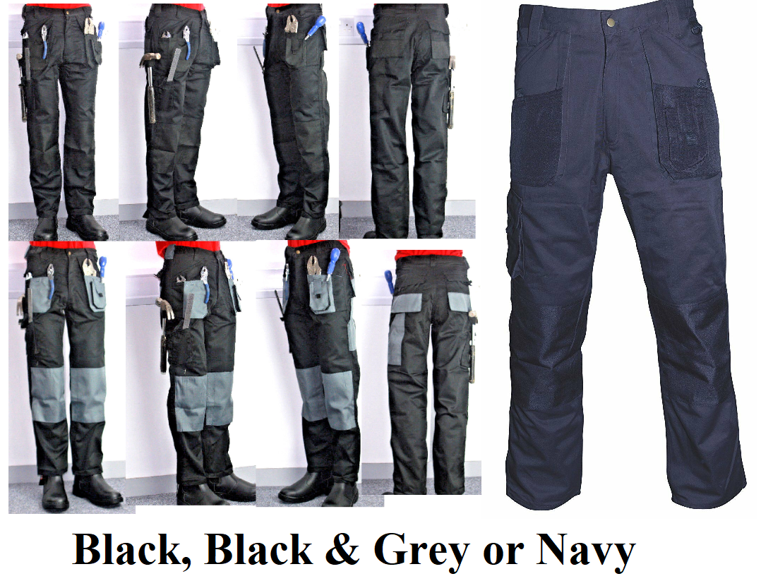 Blackrock Work Wear CARGO COMBAT KNEE PADS Trousers Multi Pocket Trade Pro Pants eBay