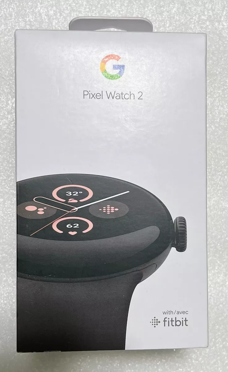 NEW SEALED - Google Pixel Watch 2 Matte Black with Obsidian Active Band WiFi