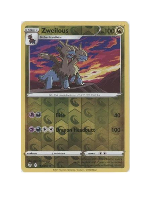 Pokemon - Zweilous - 114/203 - Reverse Holo - Evolving Skies - NM/M