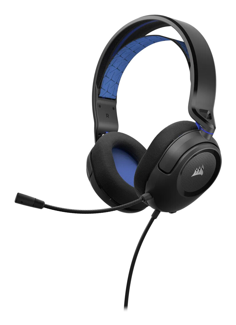 Corsair Cuffie Gaming con Microfono Over Ear a Padiglione Cablato Blu HS35 v2
