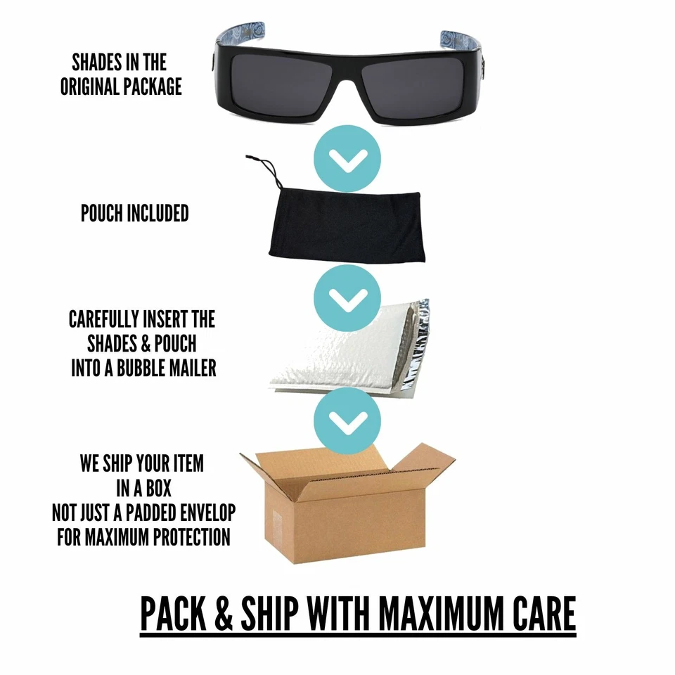 男式 Choppers Hell Wing Skull Angel Biker 摩托车包裹式太阳镜 — 第 2/3 张图片