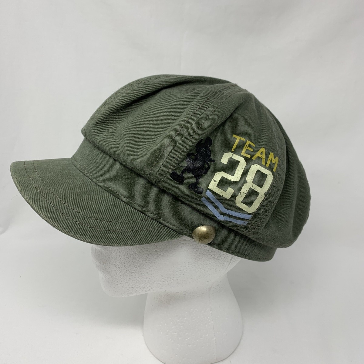 Tokyo Disney Resorts - TEAM 28 Mickey Cabbie Style Green Cap 