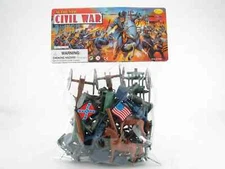 50 PC DELUXE CIVIL WAR TOY SOLDIERS PLAY SET - THE UNION v. CONFEDERATE ARMIES -