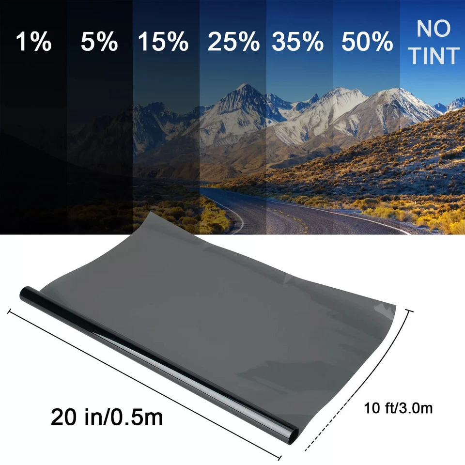 Película tinte ventana universal 35 % VLT coche vidrio pegatina parasol verano protector UV Foto 3 de 4