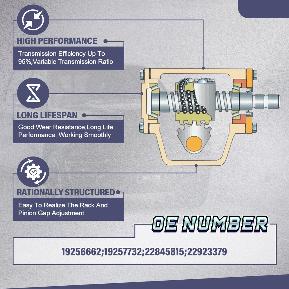 Power Steering Gear Box for Chevy Silverado 2500 3500 GMC Sierra 11-20 6.0L 6.6L Foto 3 de 4