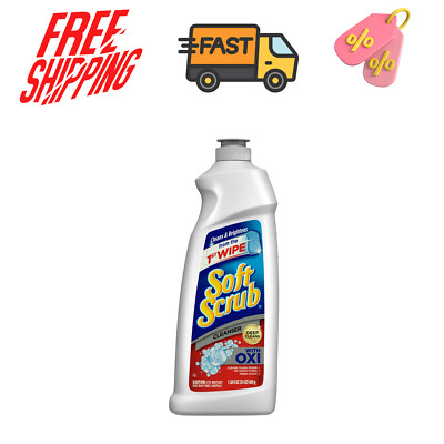 Soft Scrub Multi-Purpose Cleanser with OXI, Surface Cleaner, 24 Ounce.
