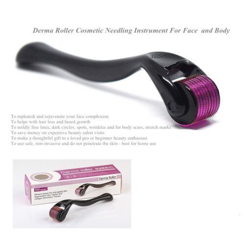 540 Titanium Micro Needle Derma Roller Beard Hair Regeneration Growth Skin Care - Picture 8 of 15