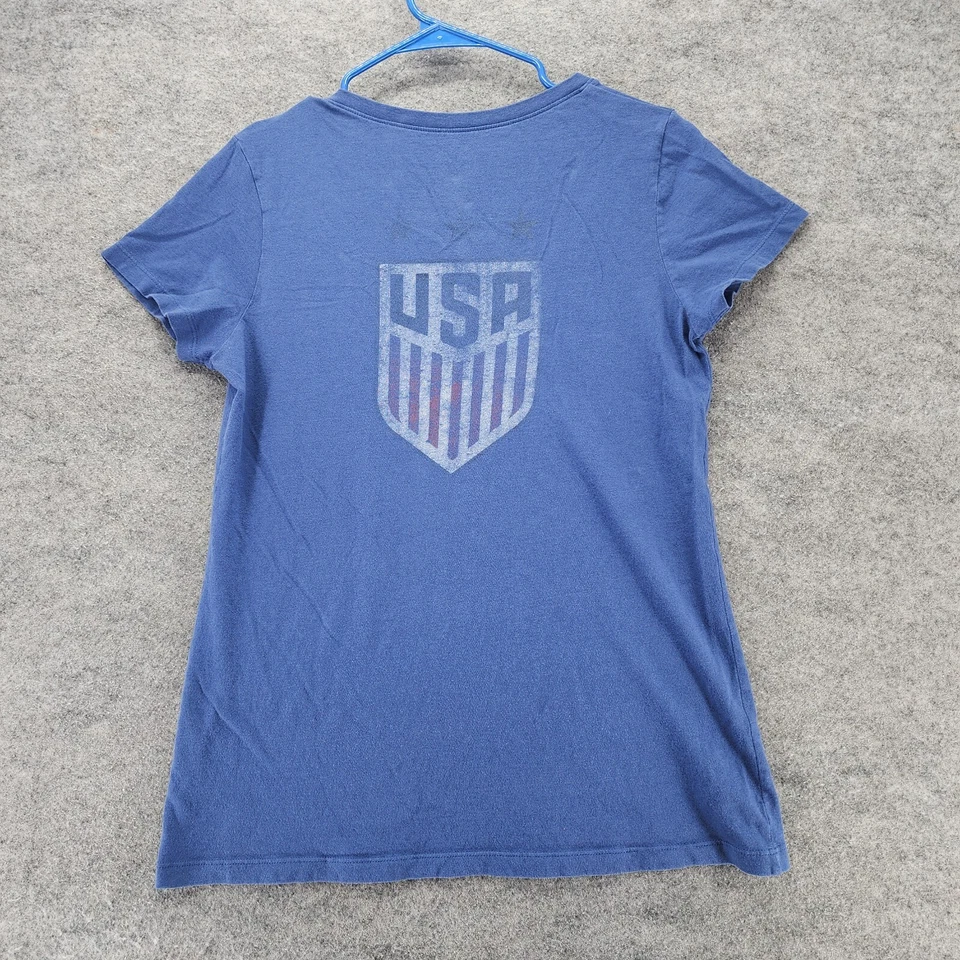 Camisa de fútbol USMNT para mujer grande '47 manga corta azul cuello en V Foto 2 de 4