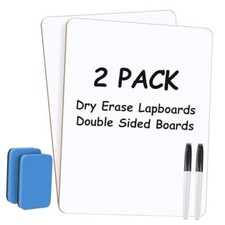 Small White Board 2 Pack Dry Erase Boards, 9''x 12'' Mini White Board 2 Count