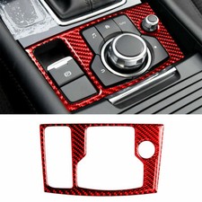 Carbon Fiber Inner Multimedia Panel Cover Trim Fit For Mazda 3 Axela 2013-2018