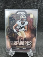 Chris Olave 2022 Prizm Fireworks Rookie RC New Orleans Saints #F-14