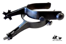 Mutton Buster Kids Spurs Offset Shanks Grip Rowels Black Steel from Eddys Tack