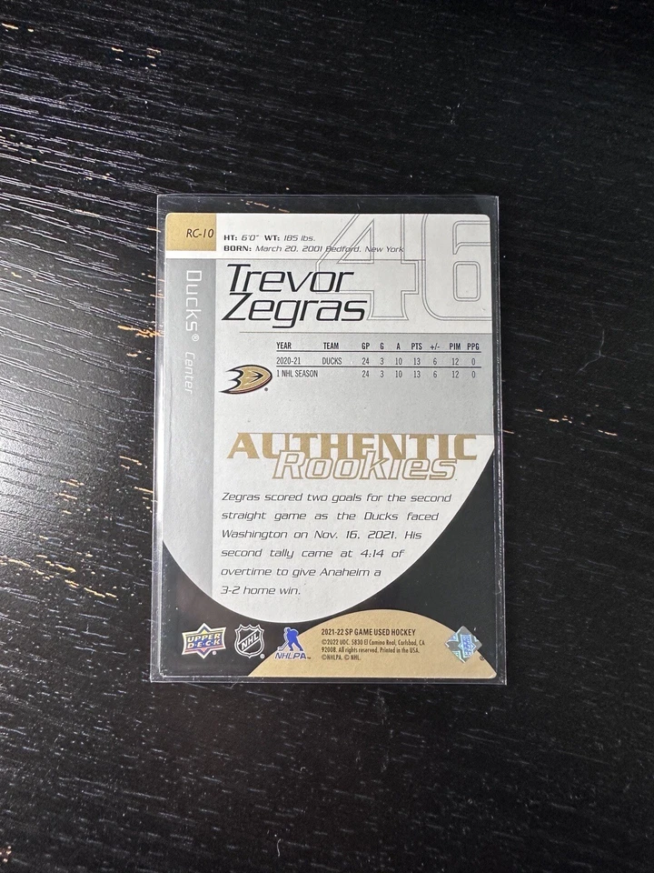 2021 Trevor Zegras RC Serial #/999 Rookie - Image 2 of 2