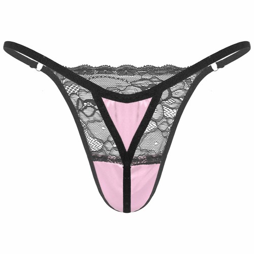 Sissy Lencería Set Sujetador Satén Prenda para el torso con bragas Hombres Crossdress Ropa de noche Ropa interior - Imagen 39 de 44