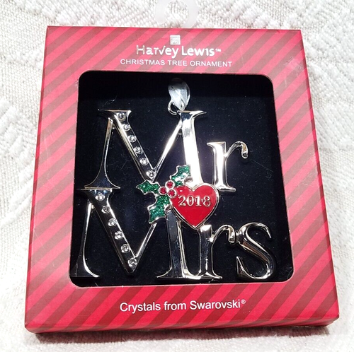 Adorno de árbol de Navidad 2018 Harvey Lewis MR & MRS CRISTALES DE SWAROVSKI - Imagen 10 de 15