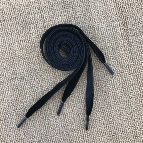1.6cm Width Velvet Surface Shoelaces Unisex Black Colorful Sports Shoes Laces AU - Picture 9 of 25