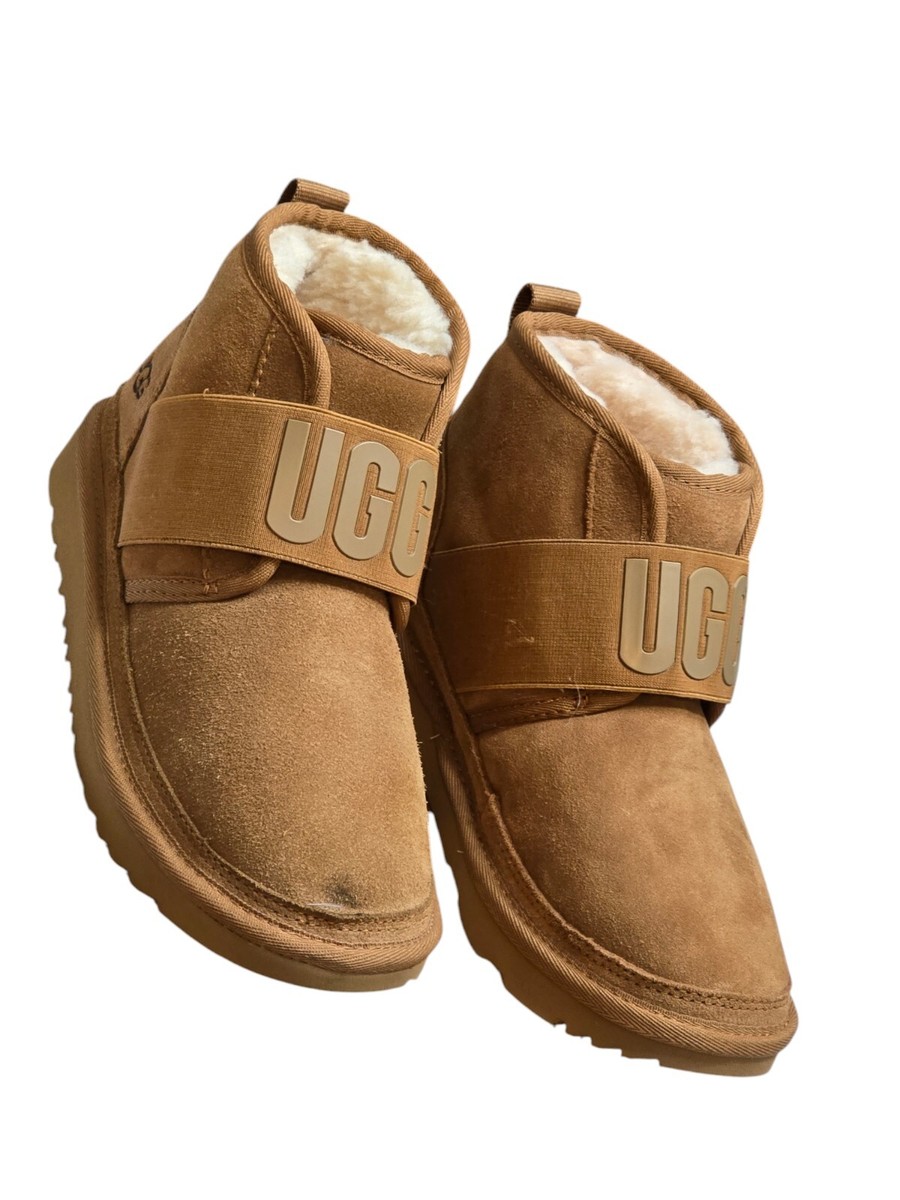 Men’s UGG Neumel II Graphic boots, chestnut, size 9 Ugg Neumel II Graphic Spell Out Chestnut Suede Ankle Boots  main image 4