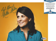 GOVERNOR NIKKI HALEY SIGNED 8x10 PHOTO BECKETT AMBASSADOR WITH ALL DUE RESPECT