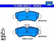 Brake pad set, disc brake ATE 13.0460-3832.2 for VW