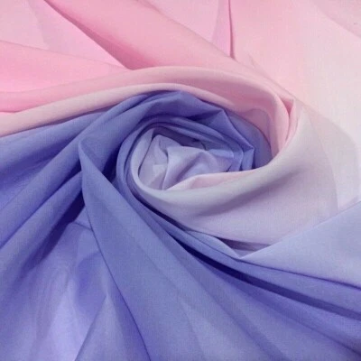 Zwei Ton Farbverlauf Chiffon Stoff Stage Kleidung Kostüm Bastelarbeiten Handwerk - Bild 1 von 4