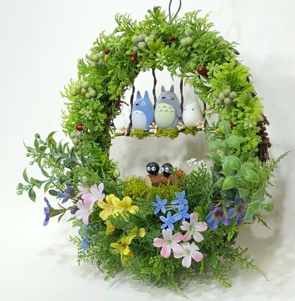 My Neighbor Totoro wreath Parent and child handmade from JAPAN