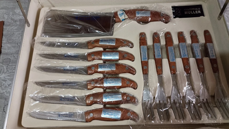 SET DELUXE CUCHILLOS COCINA MÜLLER 24 PIEZAS CON MALETIN / DELUXE ACERO ALEMAN - Imagen 3 de 4