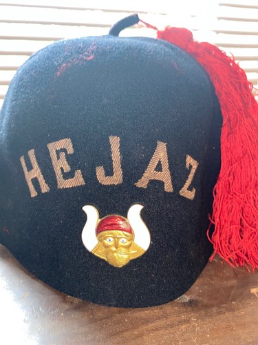 Vintage Hejaz Fez Hat SHRINER Freemason 