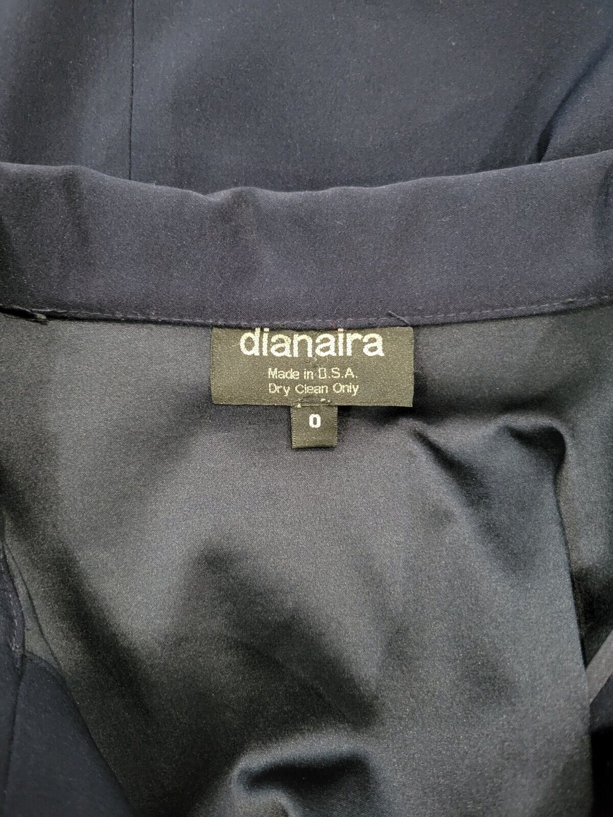 Dianaira Navy Blue Jacket 3/4 Sleeves 0 Vintage - image 13