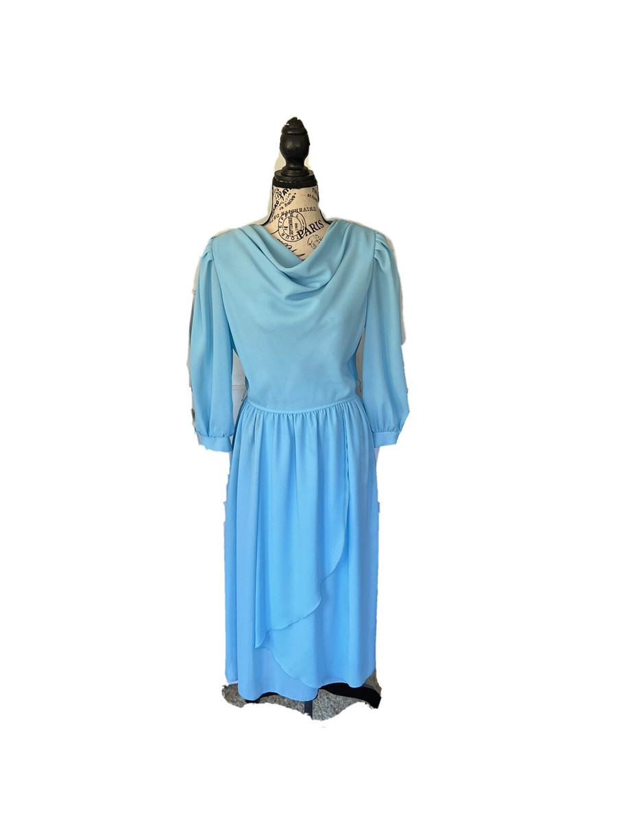 Vintage Leslie Fay Powder Blue Dress | eBay Vintage Leslie Fay Powder Blue Dress | eBay